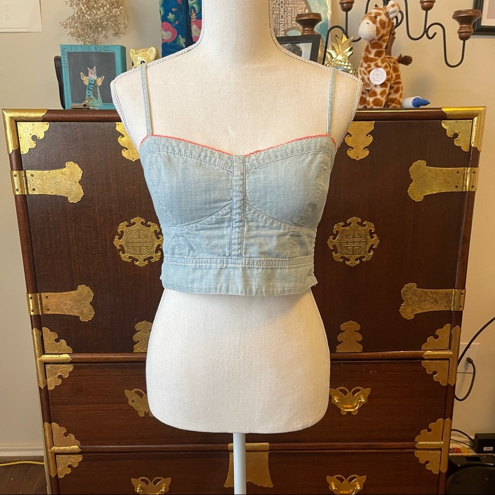 American Eagle Denim Crop Top
